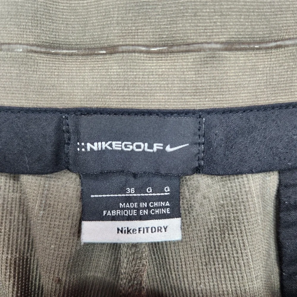 Nike Golf Fit Dry Plaid Chino Shorts Mens Size 36 Brown